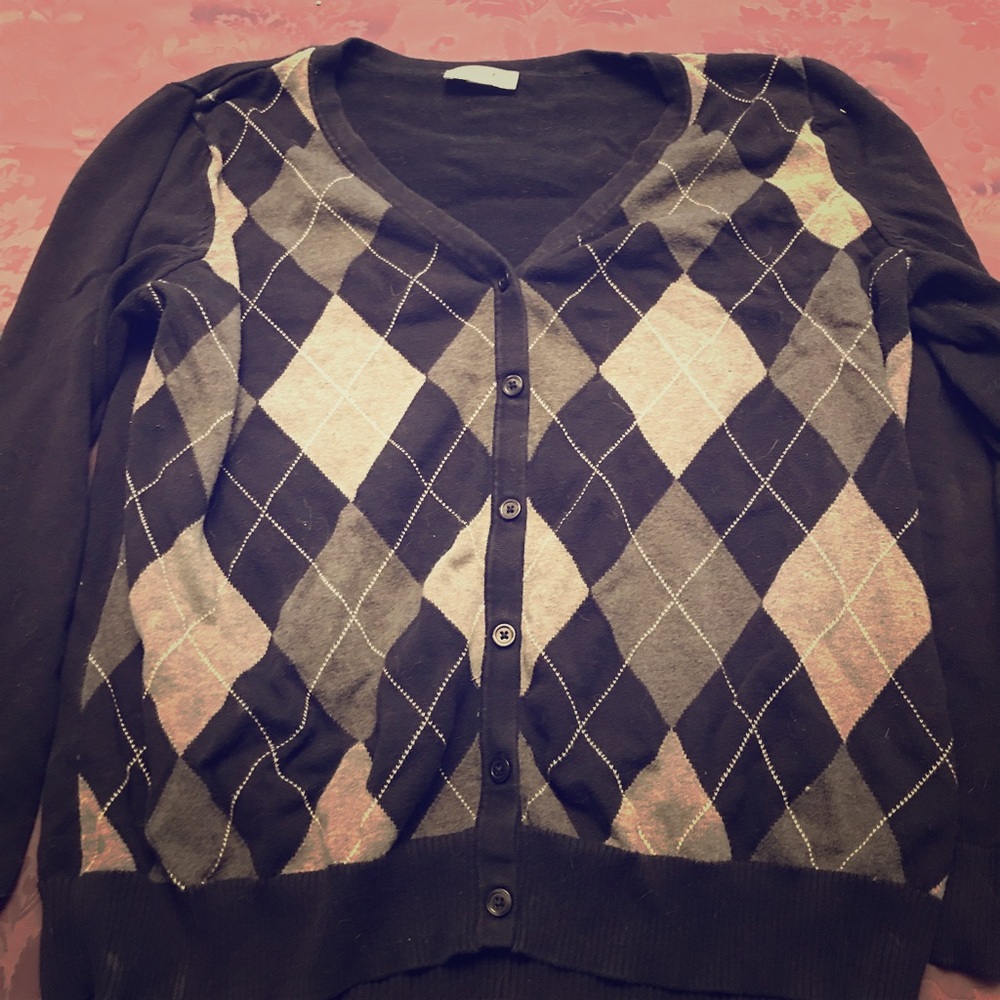 Cute preppy button up sweater